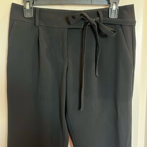 Loft Black Cropped Pants with Bow detail